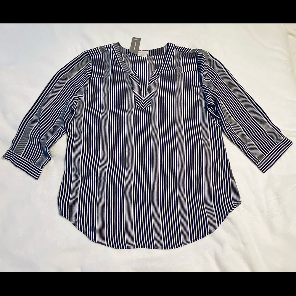 Van Heusen Striped V-Neck Top